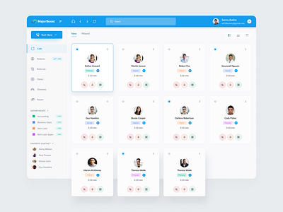 Multi-call Management Dashboard 2022 trend dashboard freebie healthcare call management healthcare cashboard minimal modern multi call management ui user interface user management ux uxui web app