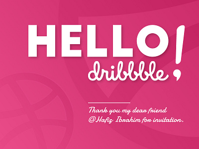 Hello Dribbblers! beginner clean creative debut designer flat gradient hello minimal modern new smart