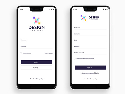 Login & Sign up page UI android app design app app concept clean concept creative design flat latest modern ui ui ux design ui ux user experience user interface ux vector