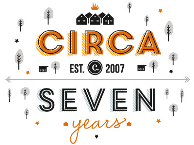 Circa Properties 7th Anniversary Promo branding calendar graphic design logo