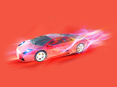 Sports car gift animation design