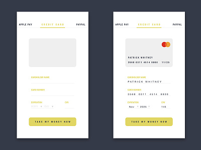 Daily UI challenge #002 Credit Card Checkout checkout creditcard dailyui