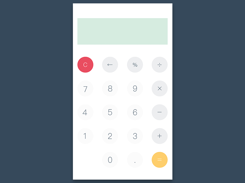 Daily UI challenge #004 Calculator calculator dailyui
