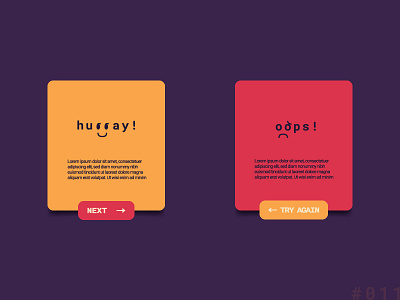 Daily UI challenge #011 Flash Message (Error/Success)