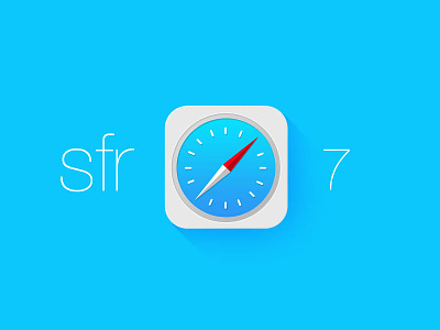 Call it Sfr for iOS7 7 app apple design flat icon ios ios7 iphone jony new photoshop redesign safari wwdc