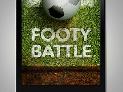 App Welcome Footy Battle app apple appstore ball battle design football footy graphic grass ground gui icon illustration ios iphone mobile photoshop soccer texture ui