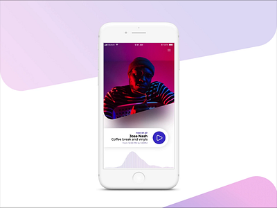 Radio Streaming app interaction app artists design djs interaction mobile mobileapp principle sketch sound waves streaming app ui ux
