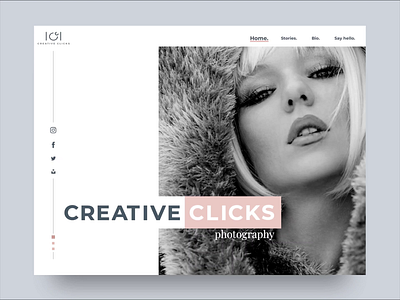 Photography Landing Page interaction landing page minimalism photography principle simple sketch ui ux webpage design