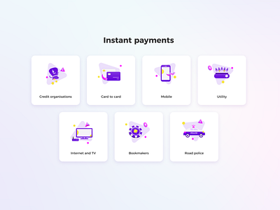 Icons set for payment system colorful daily ui icon icons icons design icons set lovley payment icons payment system violet