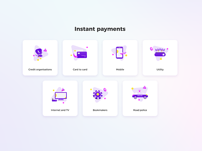 Icons set for payment system