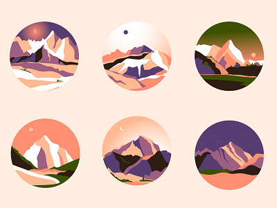 The Himalayas mountain illustration