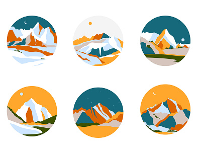 The Himalayas mountain illustration adobe adobe illustrator art flat flat illustration graphicdesign himalayas icon illustration landscape landscape illustration mountain vector