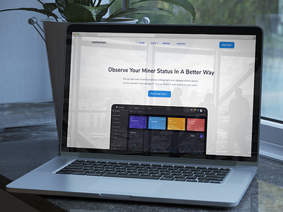 Notiminer Landing Page cryptocurrency farm mining monitoring notiminer