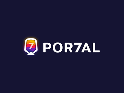PORTAL 7 branding identity illustrator logo logo design mark portal rounded seven