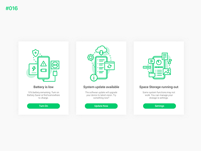 Daily UI #016 Pop-Up / Overlay battery cloud dailyui flat icons illustration mobile setting storage update
