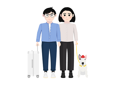 Travel Couples with Bull Terrier