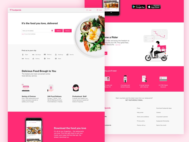 Foodpanda Website Redesign By Yu Sin On Dribbble