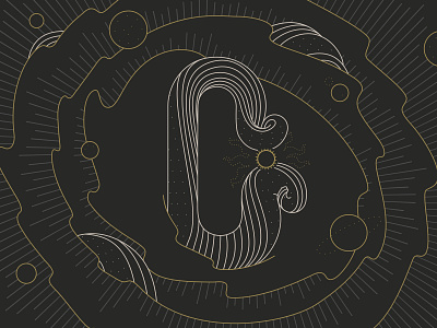 36 days of type - C. Space octopus 36daysoftype black c font galaxy glow gold illustration letter line lineart magic magical octopus planet shine sky space sun white