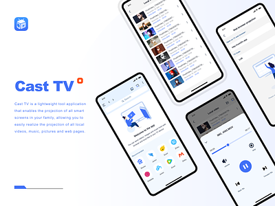 Cast TV-A tool class app interface design app design projection tool ui
