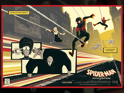 Spider-Man: Into the Spider-Verse amp comic art comics gwen stacy illustration into the spiderverse marvel miles morales movie poster peter parker poster spidergwen spiderman spiderverse