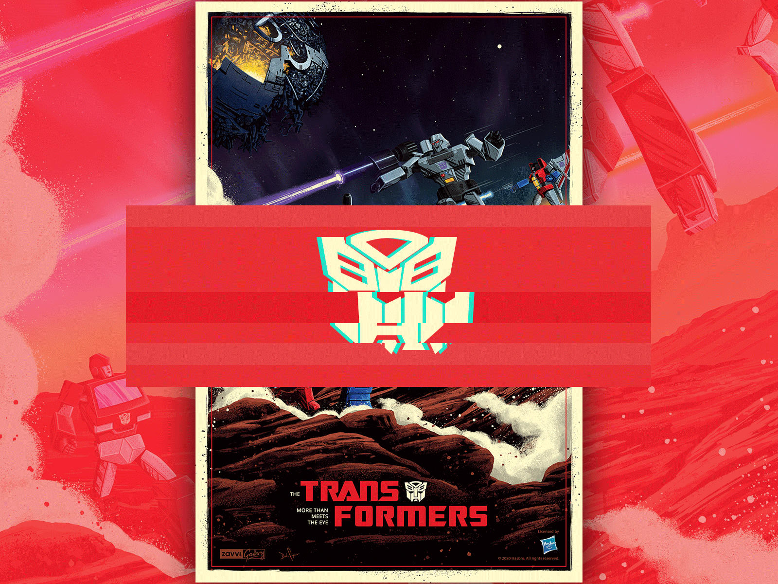Transformers G1 Officially Licensed Poster art cartoons cybertron digital painting fanart illustration megatron movie movie poster optimus prime pop culture poster robots transformers