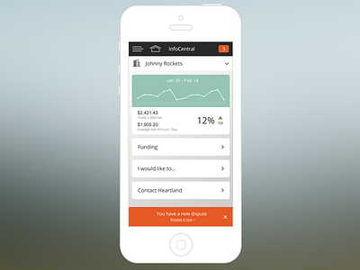 Mobile Dashboard View