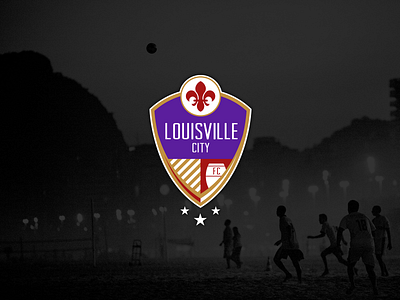 Louisville City Football Club barrel crest fleur de lis football futbol logo soccer