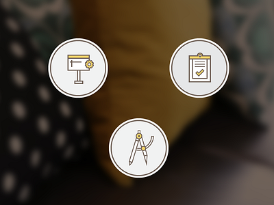 Interior Design Site Icons design develop icons interior project management schematic