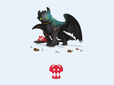 Toothless character dragon dreamworks illustration logo toothless