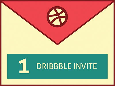 1x Dribbble Invite Giveaway dribbble envelope free giveaway icon invite