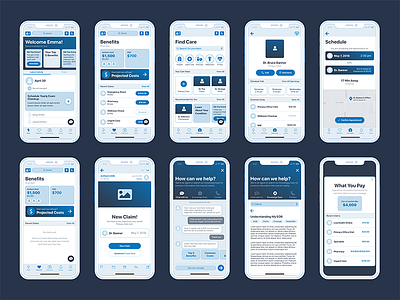 Wireframe App Concepts app concept health insurance ios iphone medical wireframe x