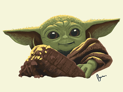 The Child “Baby Yoda” baby yoda cute digital art illustration mandalorian star wars