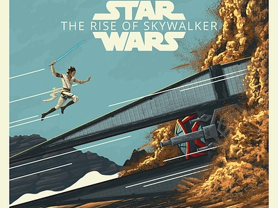 Star Wars The Rise of Skywalker alternative movie poster daisy ridley disney illustration lightsaber movie poster rey reylo rise of skywalker star wars starwars tie fighter