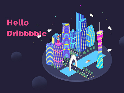 City Guangzhou city debut design dribbble first ullustration