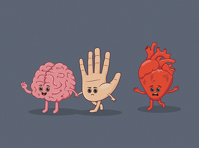 Heart, mind and actions action brain face hand heart mind psychology therapy