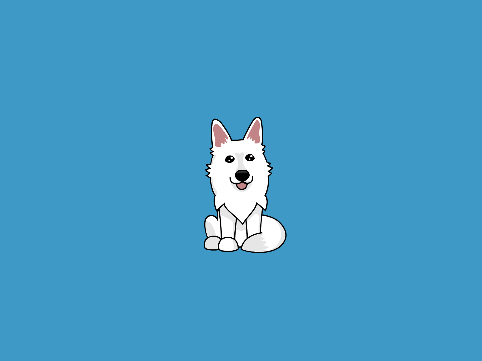 Good boi adorable cute dog doggo gif joya shepherd sitting tilting head white