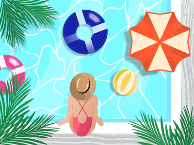 Swimming Pool art artist design draw graphicdesign illustration illustration art pool procreate swimming swimmingpool vector web