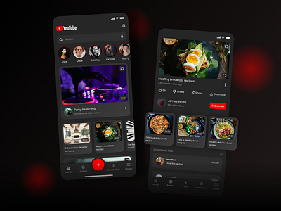 Youtube Redesign app appdesign design ios materialdesign mobile ui uidesign uxdesign video webdesign youtube