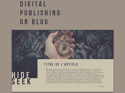Digital Publishing or Blog brown daily design interface purple typography ui ux