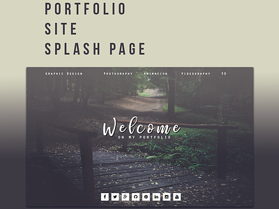 Portfolio site splash page daily dailyui design elements illustration interface ui ux