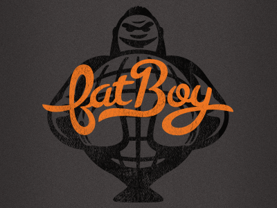 Fat Boy Brand - Shirt Graphic boxer illustration logo script shirt type