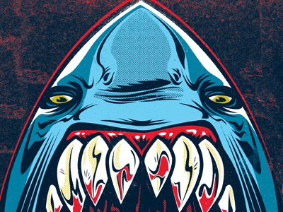 Shark Boogie Board illustration shark