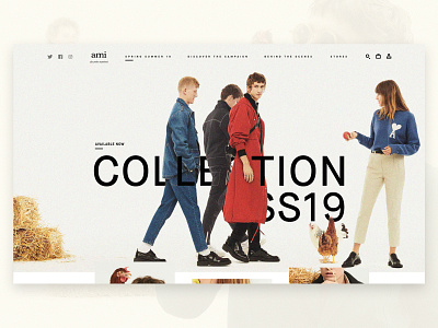 Ami Paris — SS19 Landing Concept ami ami paris collection commerce concept design ecommerce fashion landing page ss19