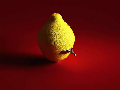 Tap the lemon 3d lemon modelling motion graphics