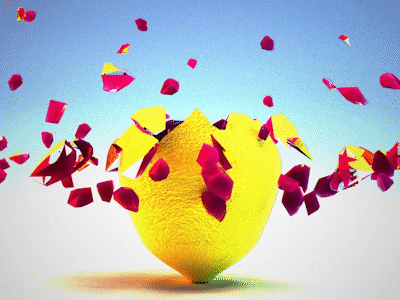 Explode your lemon 3d lemon modelling motion graphics