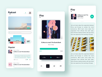 PODCAST APP daily ui design icons mobile music play podcast ui ux