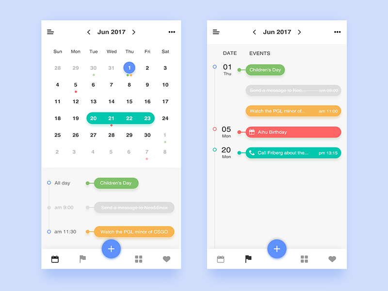 Calendar by York01 on Dribbble