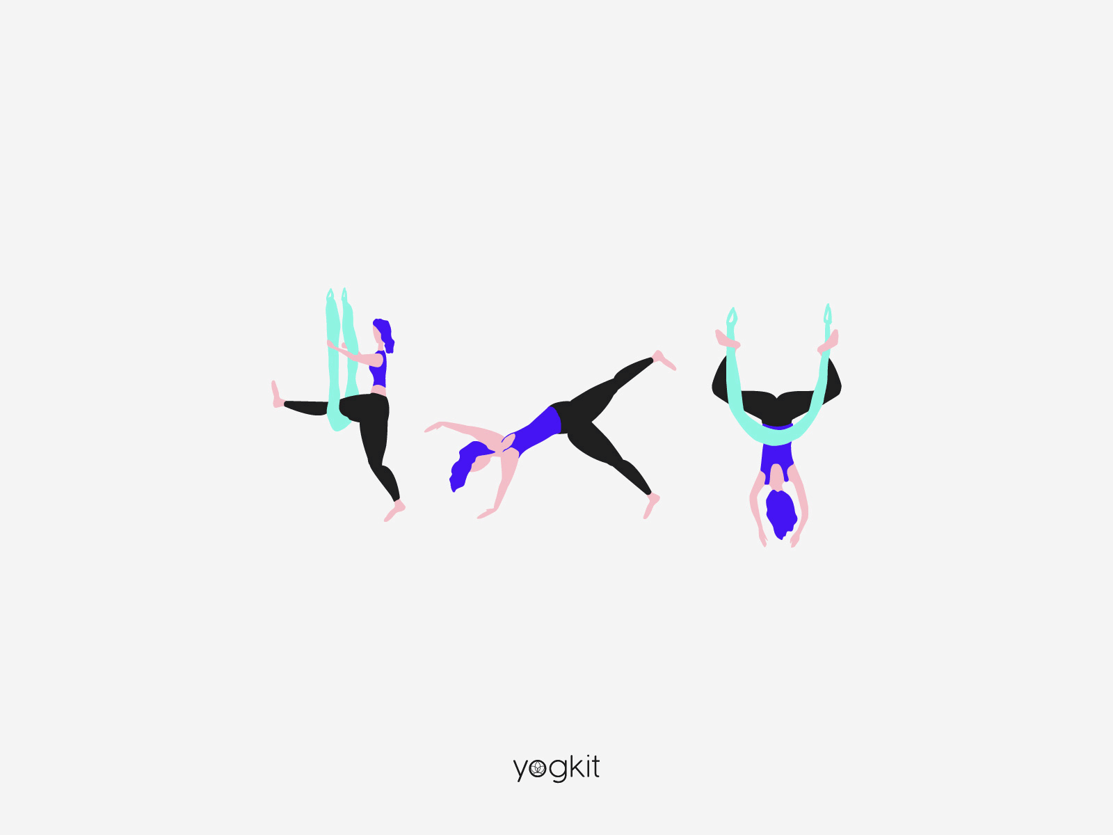 Open up your heart advertizing aerialyoga concept gif animated health illustrationforweb stretch yoga yoga app yoga pose