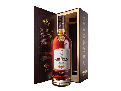 Abuelo Ron Centuria bottle design panama rhum ron woodbox