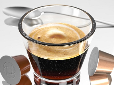 Coffe Cup Rendering 3D